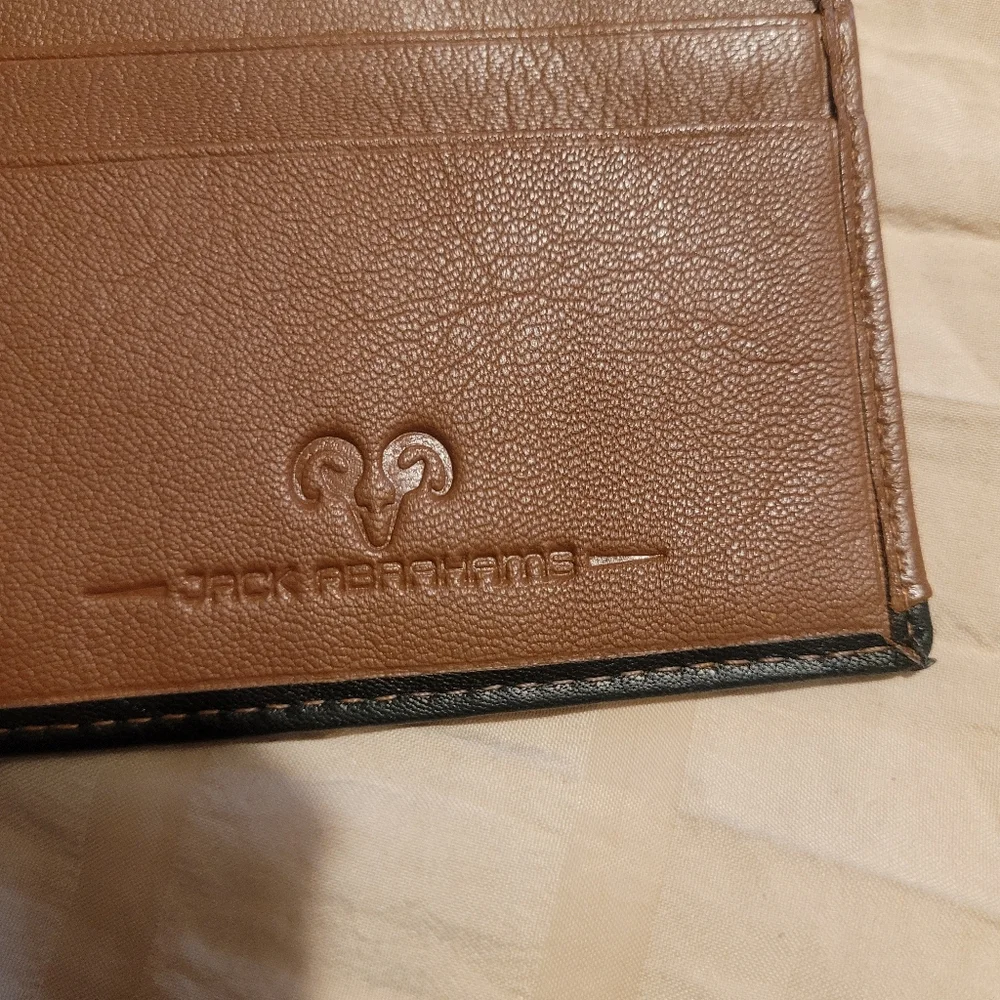 Jack Abrahams Men Brown Genuine Goat Leather Wallet